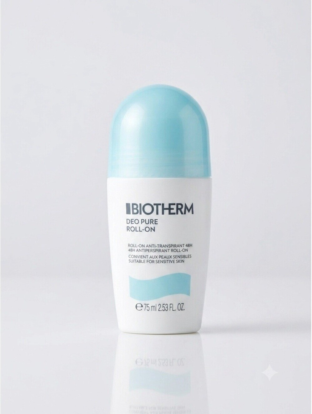 BIOTHERM DEO PURE ROLL-ON  Anti- Transparent 48 Hr Antiperspirant 75 ML/2.53 oz